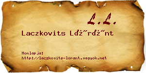 Laczkovits Lóránt névjegykártya