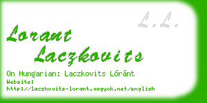 lorant laczkovits business card